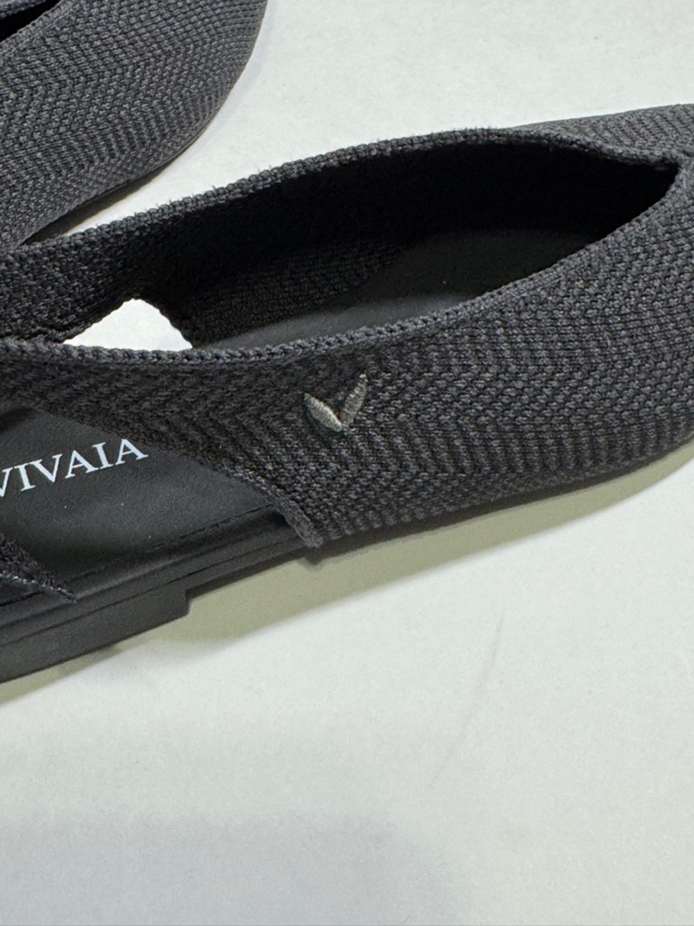 Vivaia Charcoal Gray Women's Pointed Toe Slingback Flats with Bows EU38/US 7.5,8 - Picture 5 of 9